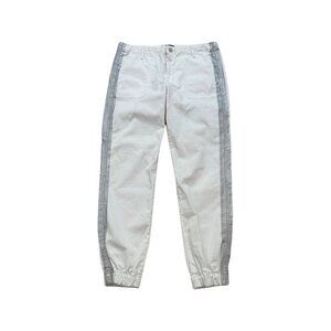 Black Orchid white metallic silver striped cargo jeans size 29